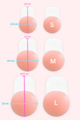 different Sizes of Perky Pasties Bust Lifting Silicon Nipple Covers