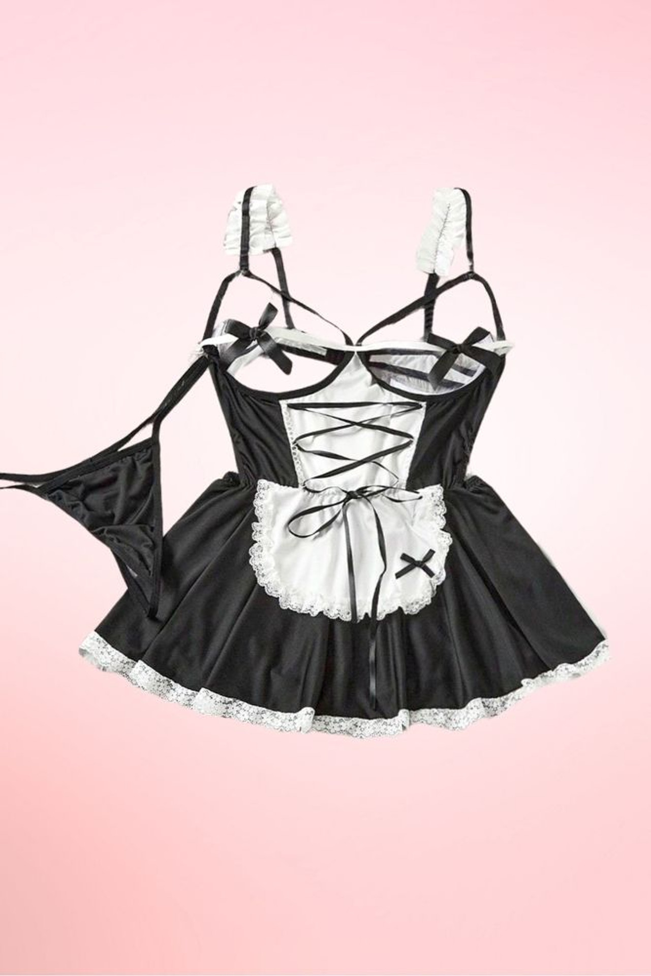 Plus Size French Maid Role-Playing Lingerie Costume