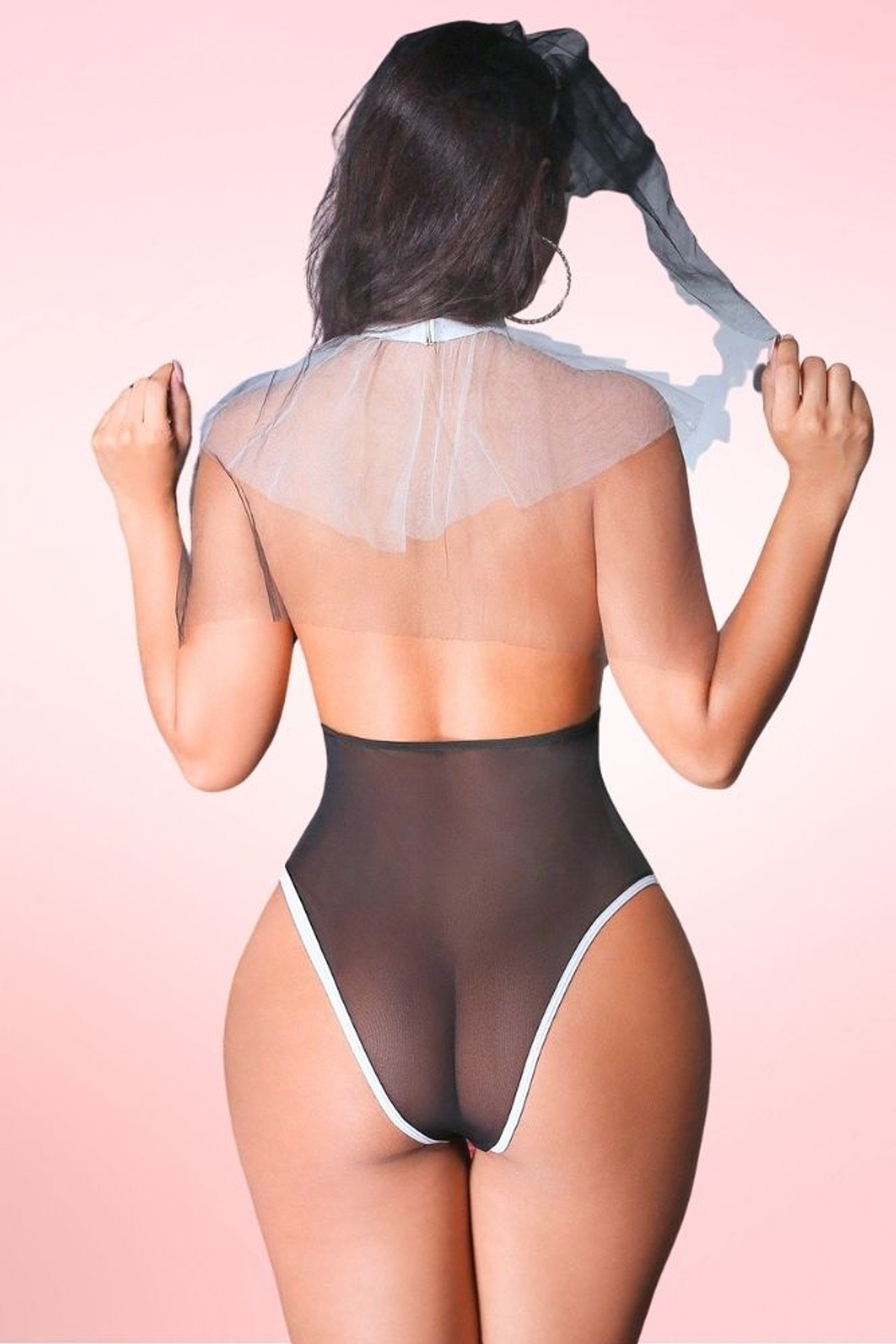 Dark Desires Nun Mesh Costume