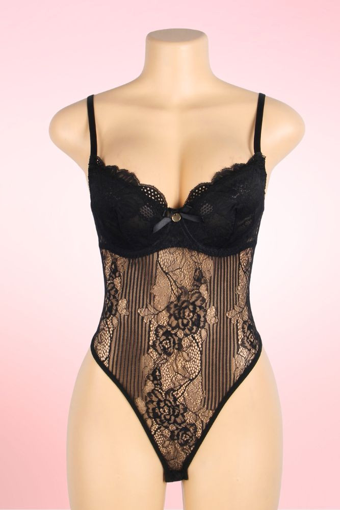 Chantelle Black Pinstripe Teddy