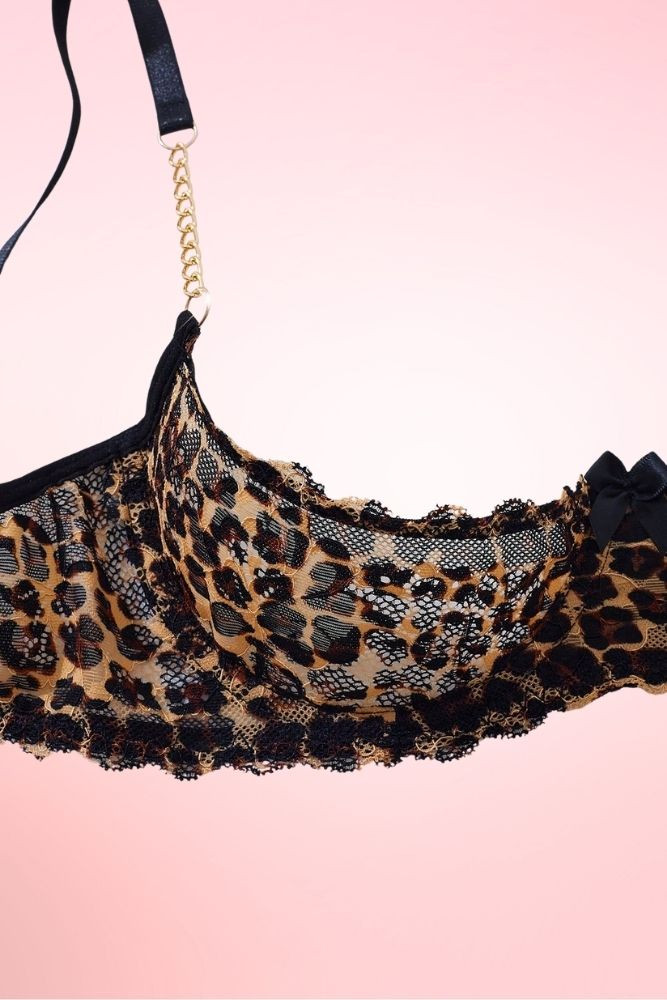 Claudia Open Cup Bra and Thong Lingerie Set