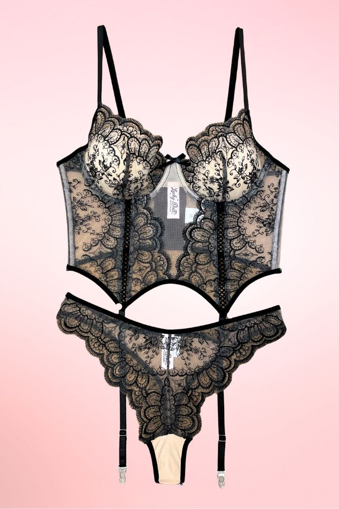 Priscilla lace corset lingerie.