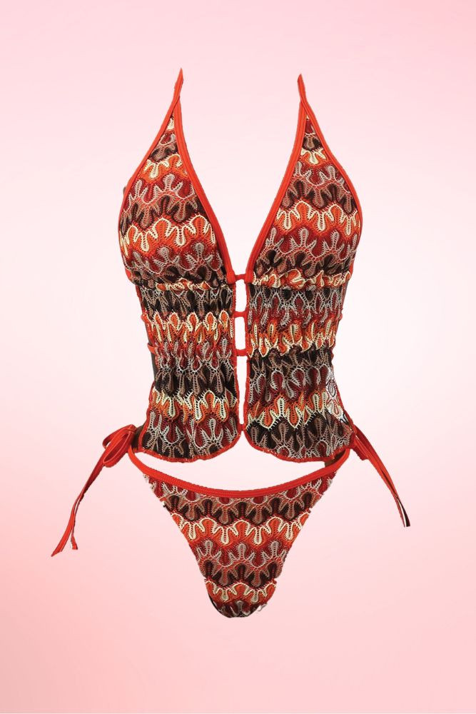 Moana Orange Tankini Two Piece Swimsuit