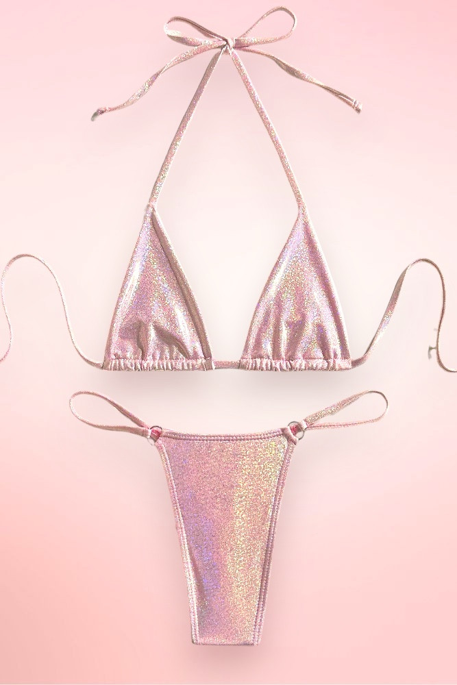 Pink Iredescent Micro Bikini.