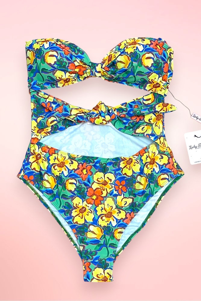 floral print One Piece Swimsuit.