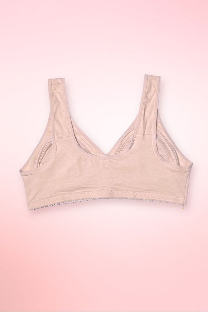 Floral Maternity Bra Snap Button Front Closure Brassiere