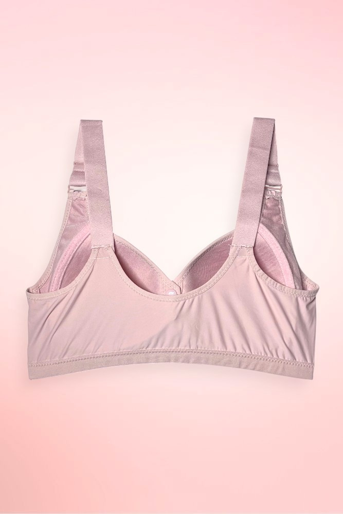 Plus Size Full Coverage Lace Button Front Wireless Bra