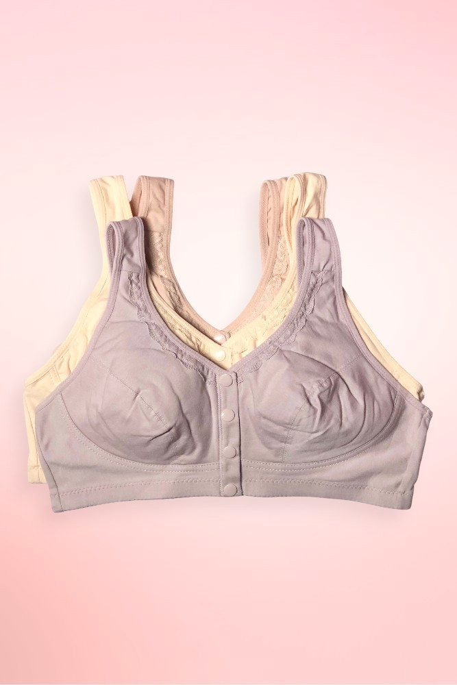 Cotton Wireless Front Closure Bra