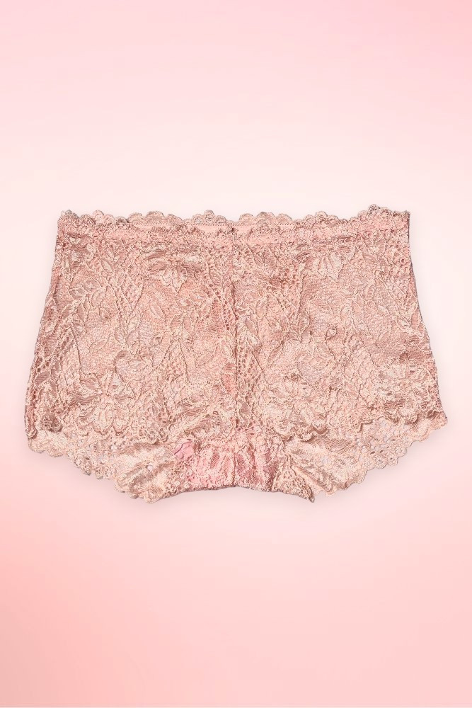 Lace Boyleg Panty Scalloped Floral Lace Boyshort Underwear