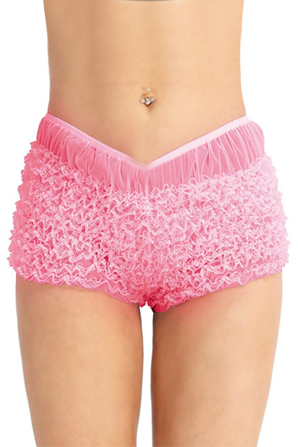 Baby Pink Rumba Retro Ruffle Boyshort Bloomer Panty