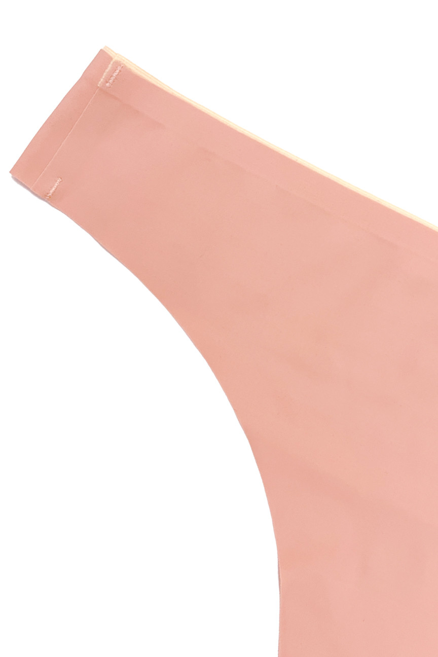 Seamless Laser Cut  Moisture Wicking Lined Barely There Thong 