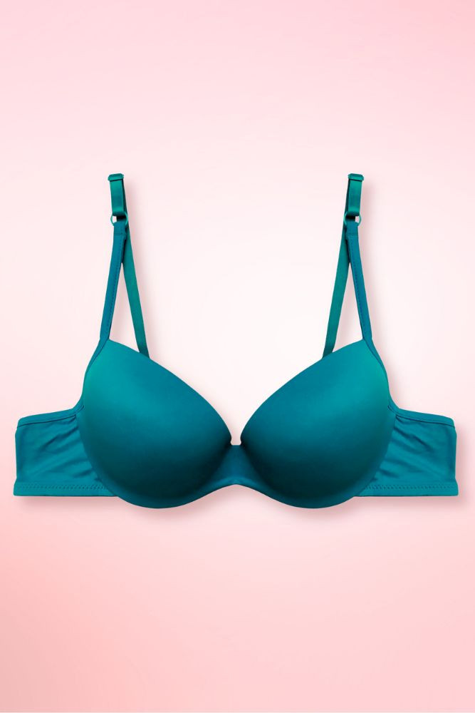 Teal Seamless Tshirt Bra.