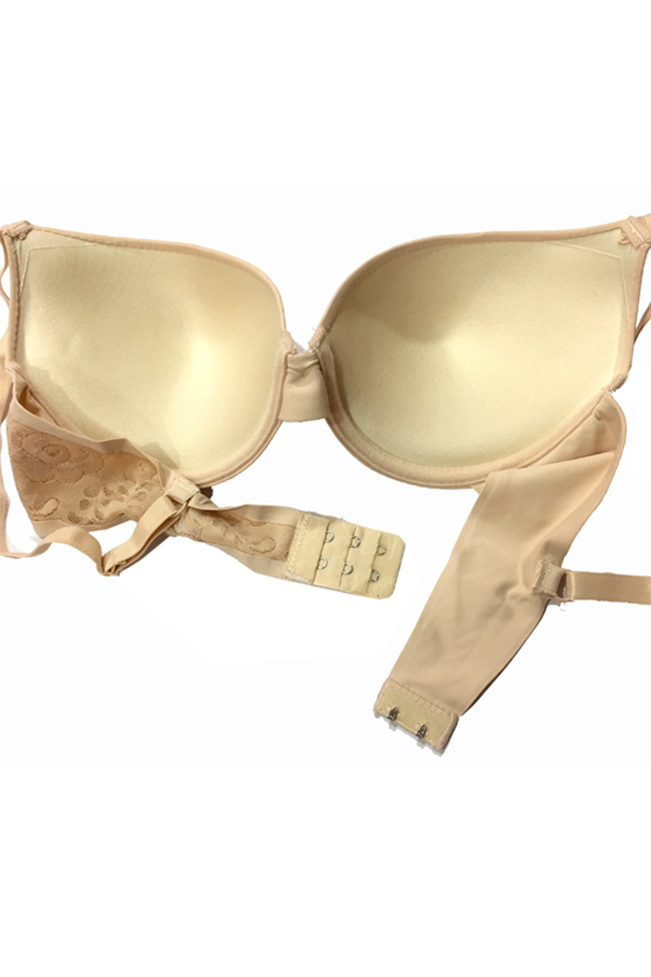 Unbranded beige padded underwired BRA size L cup C