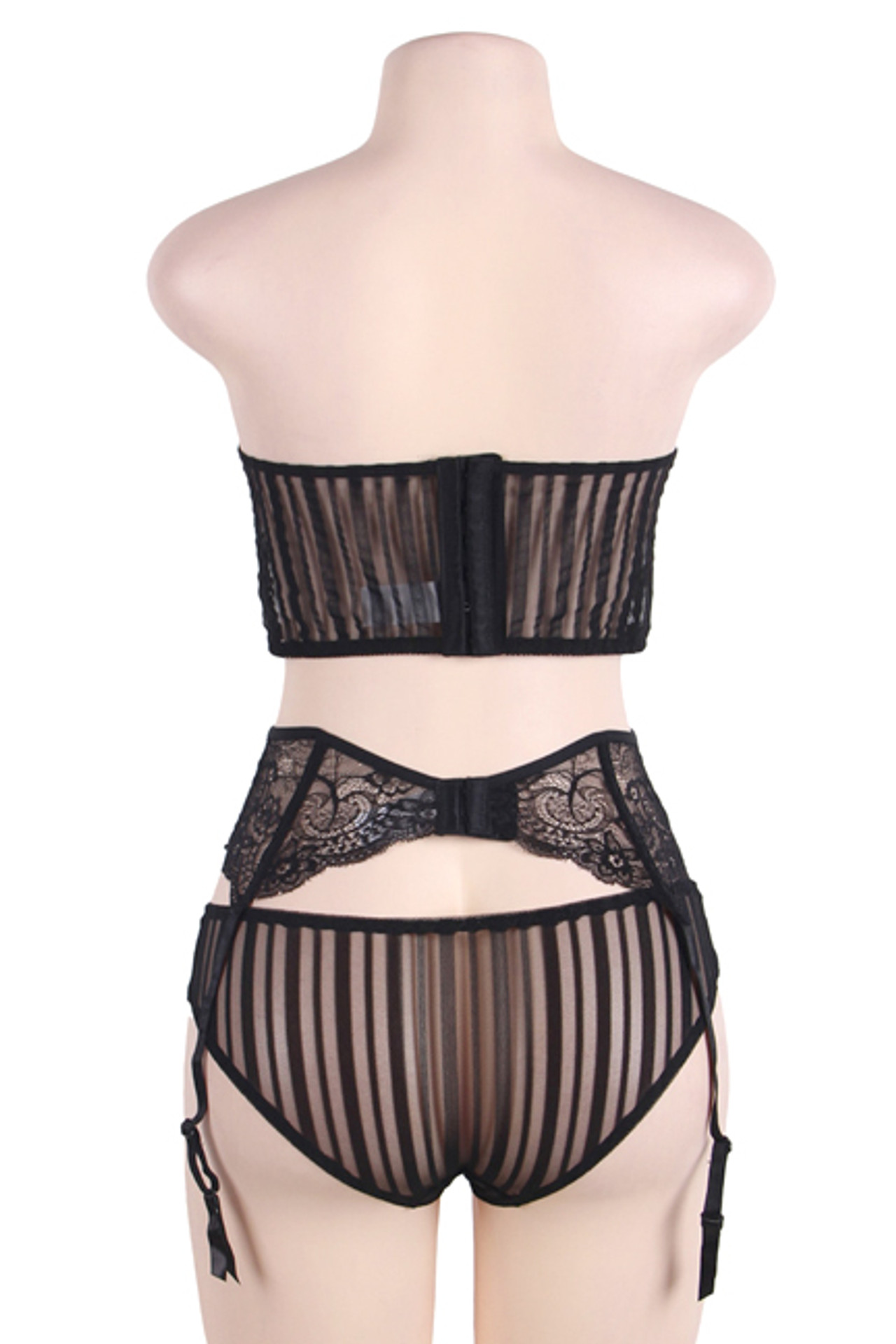 Daphne Lace Bustier Garter Belt Lingerie Set