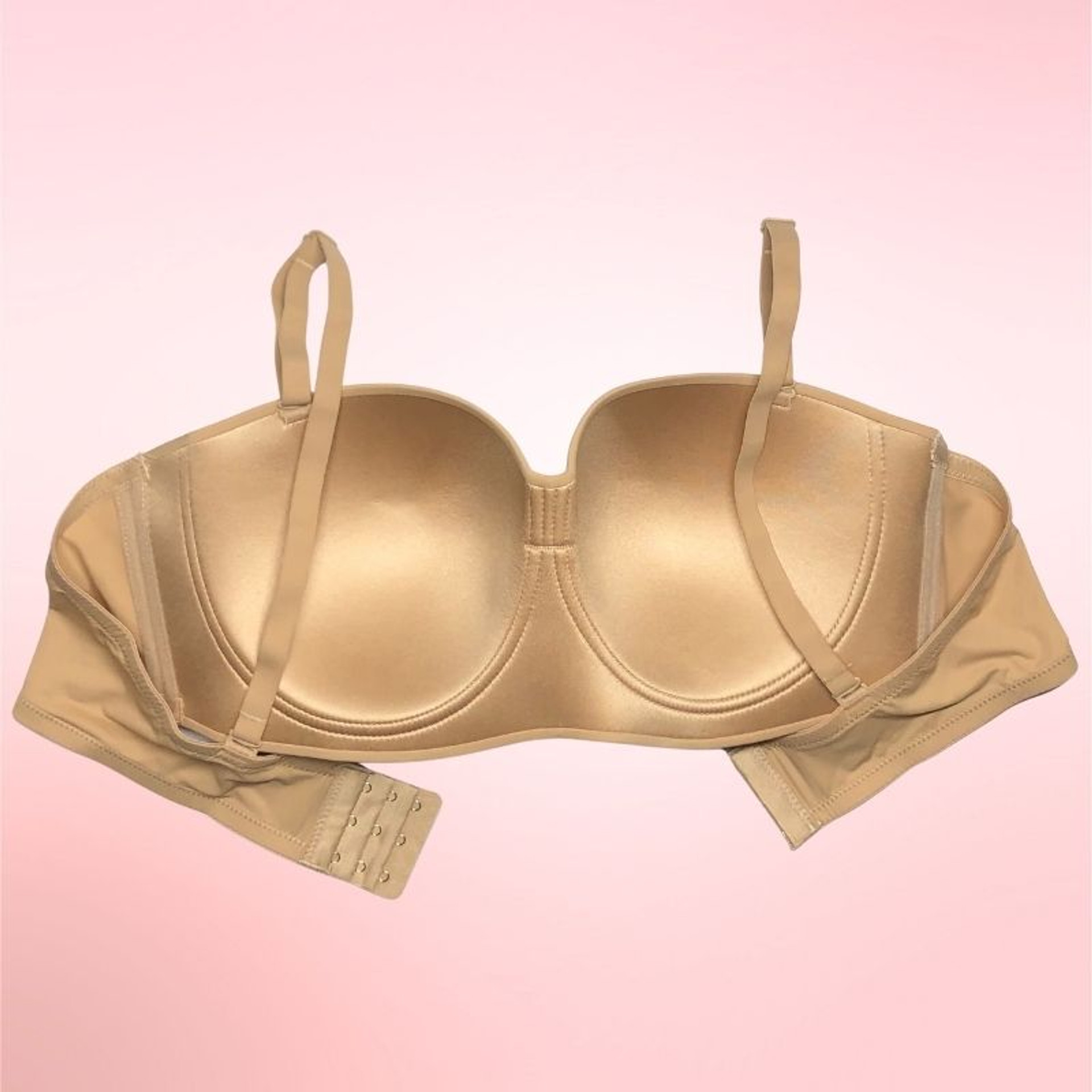 D Cup Bra Size Strapless Seamless Full Coverage Bra