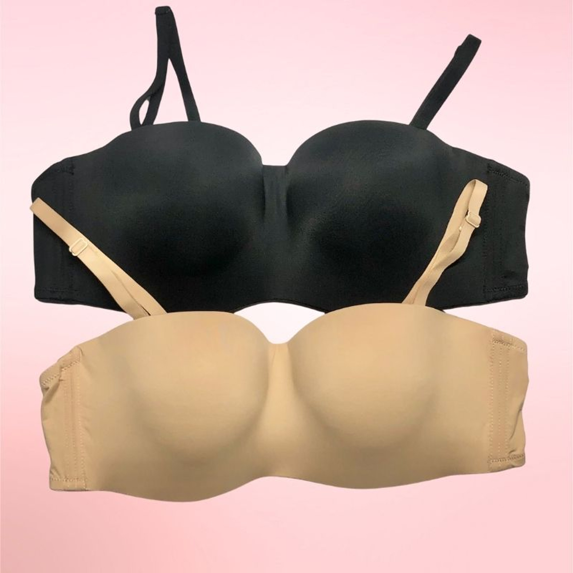 D Cup Bra Size Strapless Seamless Full Coverage Bra