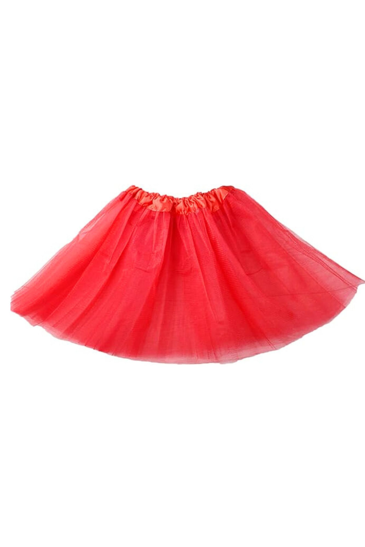 Red Petticoat Mesh Mini Costume Tutu Skirt