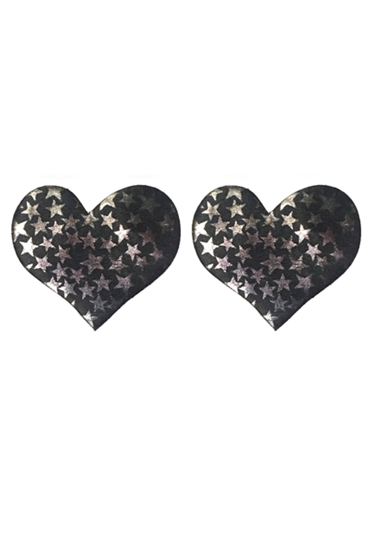 Black Heart Disposable Nipple Pasties 2 pairs