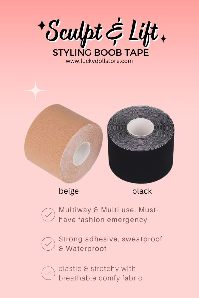 Beige and Black Boob tape color