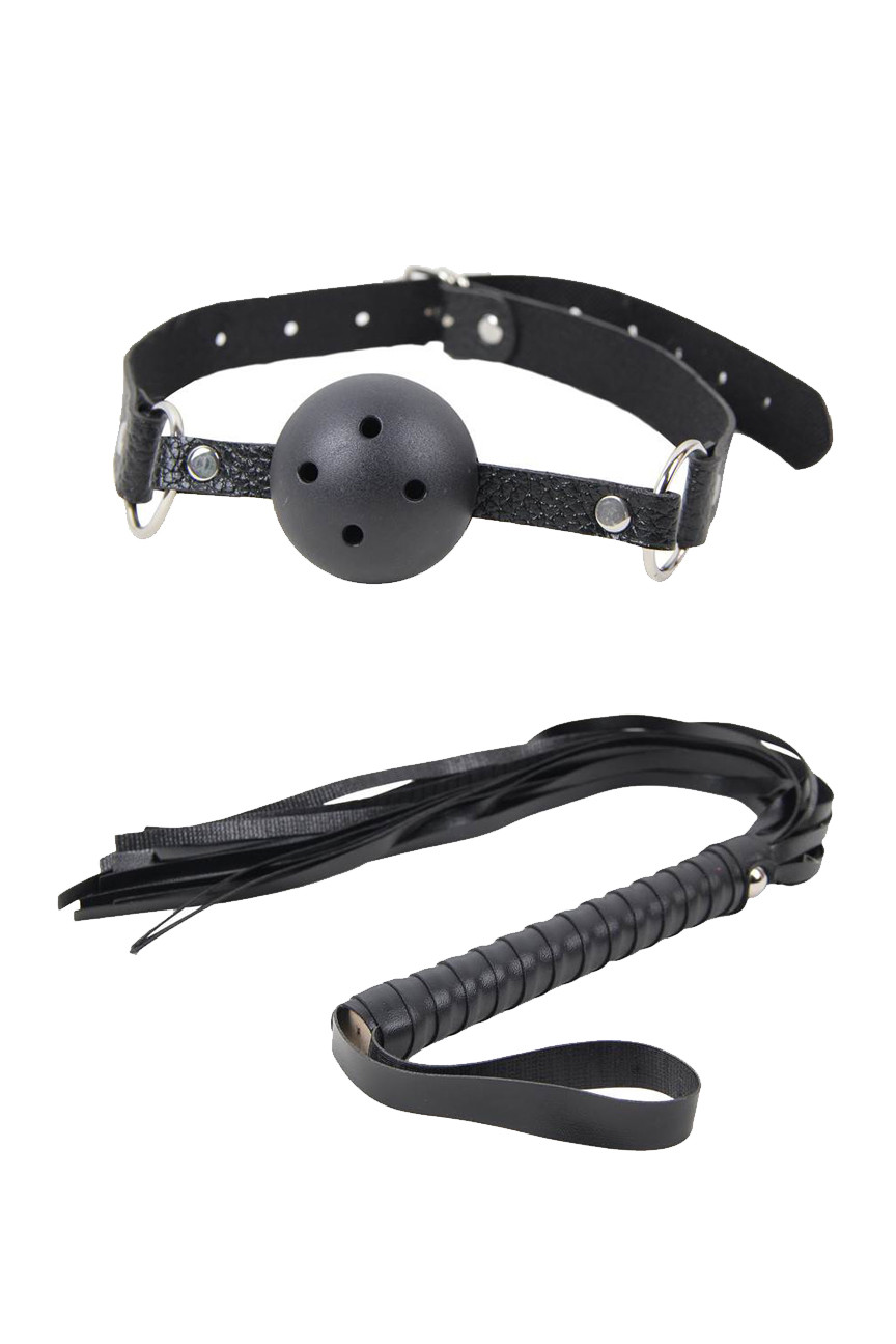 Black Faux Leather Fur Lined Beginners Bondage Kit