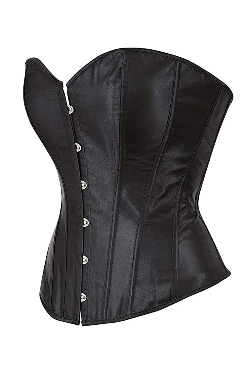 Black Satin Corset Top