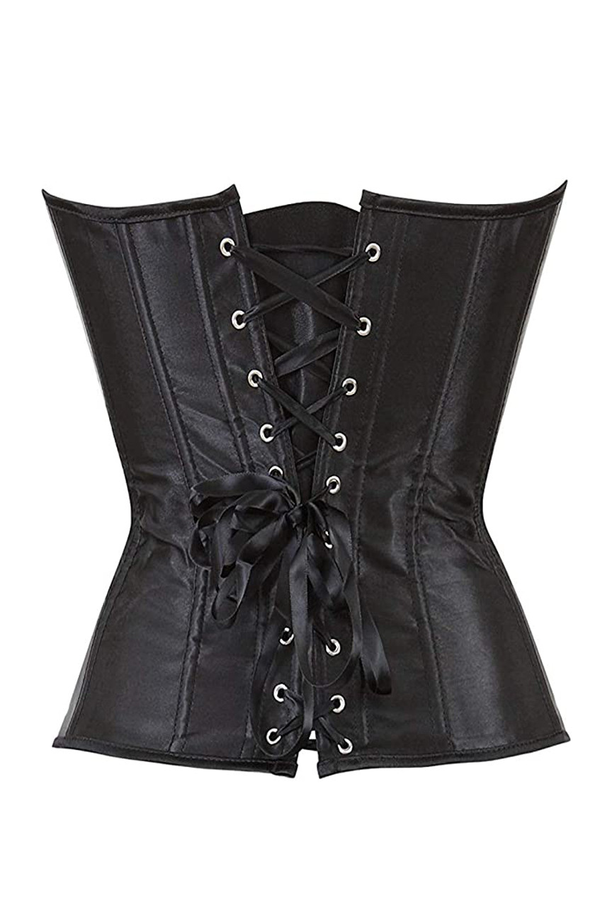Black Satin Corset Top
