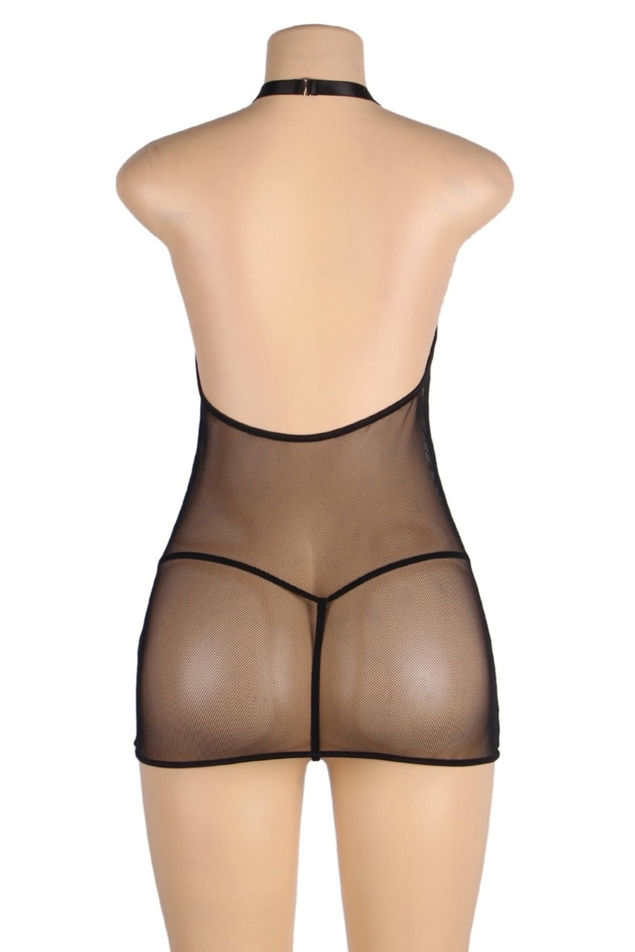 Bienne Bondage Mesh Strappy Garter Chemise