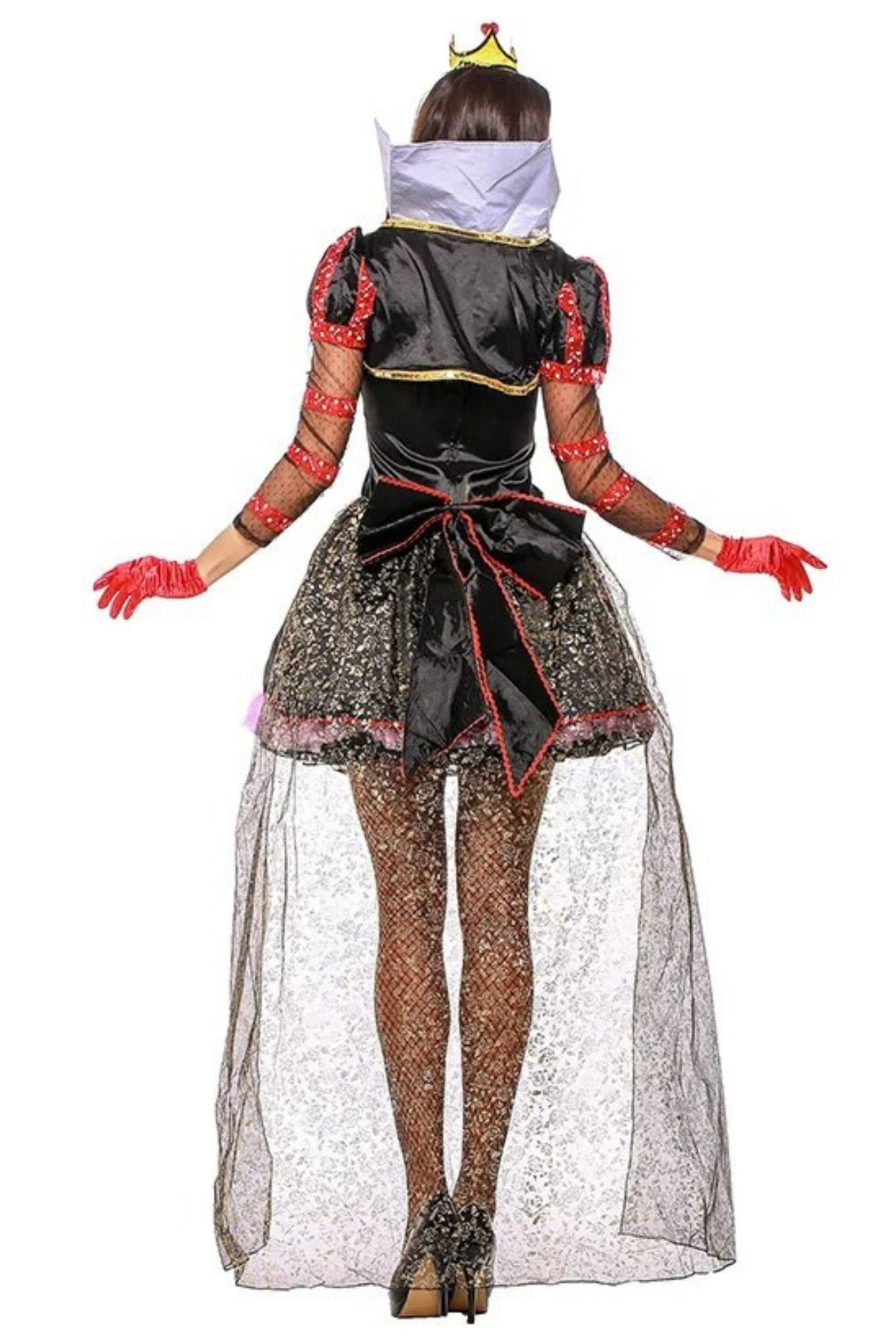 Deluxe Queen of Hearts Glitter Glam Train Tutu Costume Dress