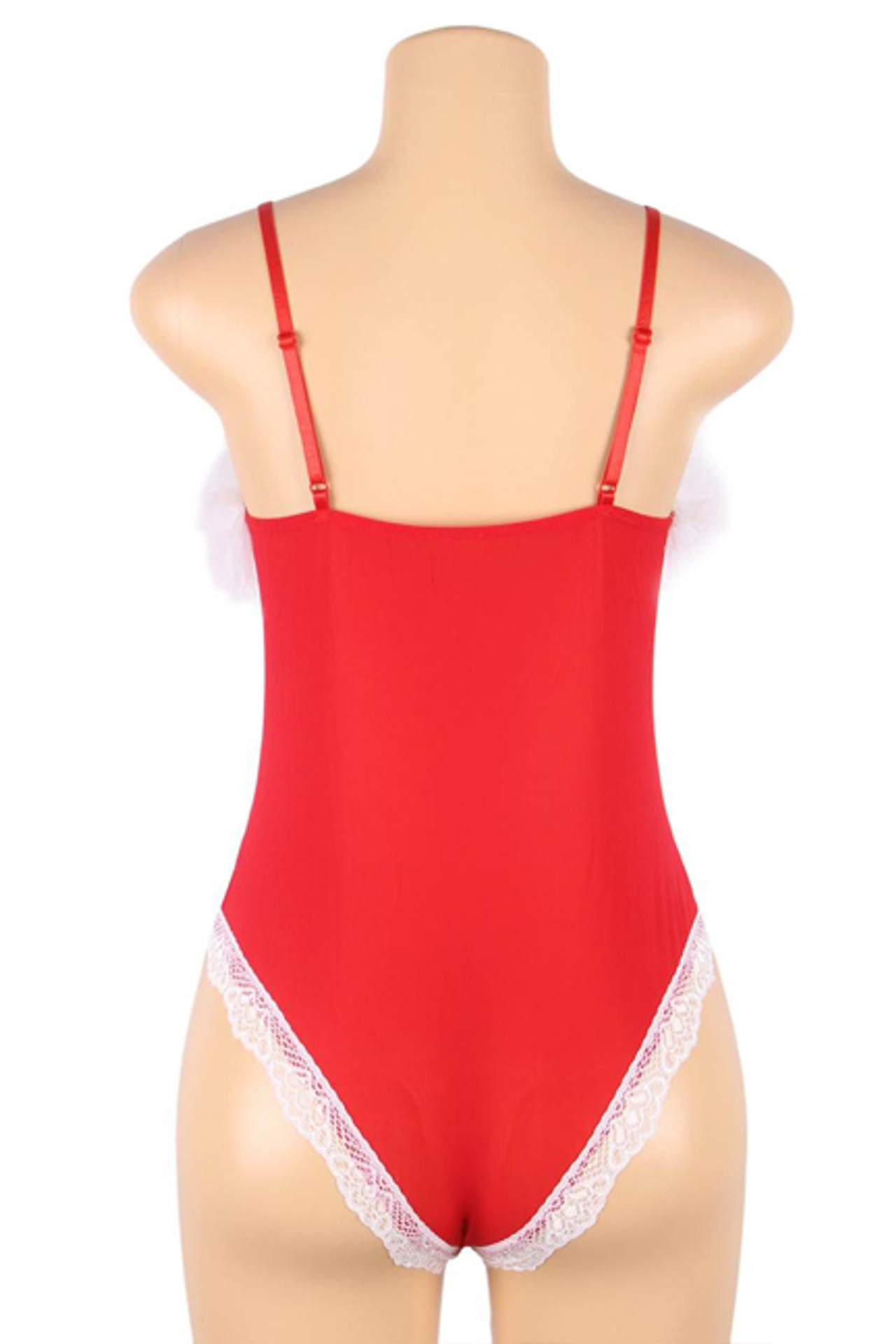 Eeva Christmas White Marabou Feather Trimmed Teddy