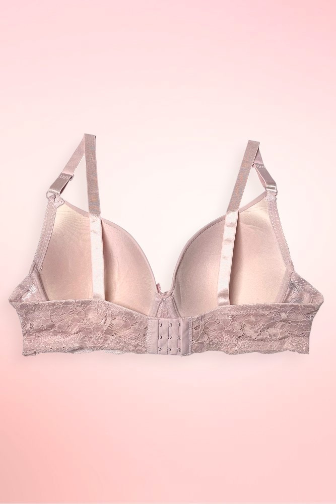 Old Rose Muted Pink Trish Cup D Tshirt Full Cup Underwire Plus Size Bra