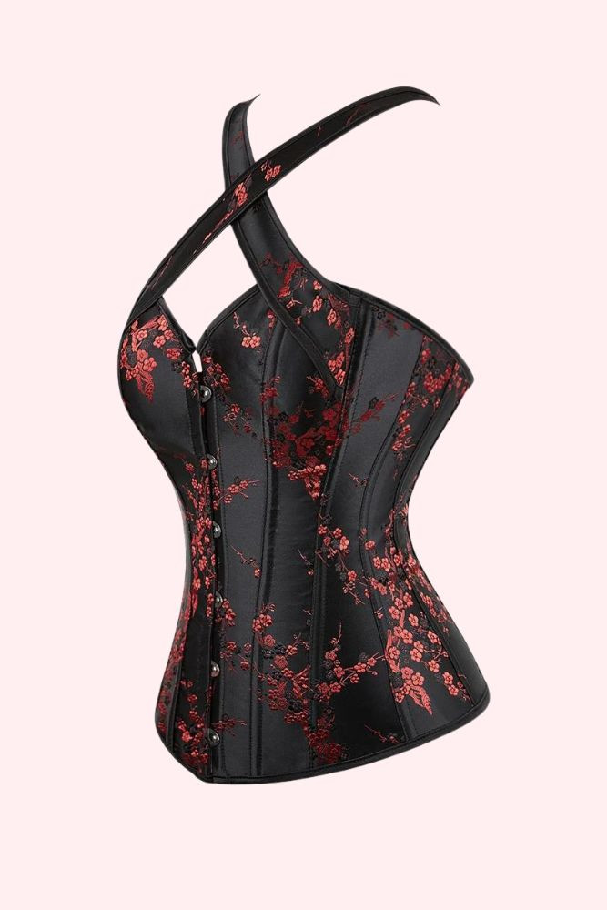 Mireille Halter Cross Oriental Bustier Top