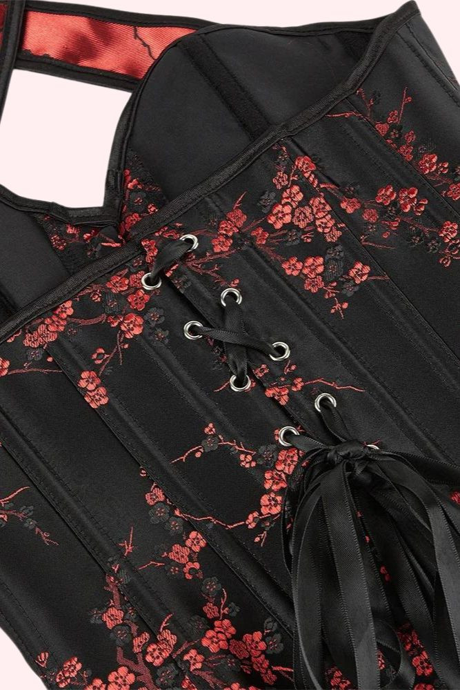 Mireille Halter Cross Oriental Bustier Top