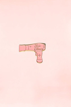This Blows Retro Blow Dryer Enamel Pin Lapel Brooch This Blows Retro Blow Dryer Enamel Pin Lapel Brooch