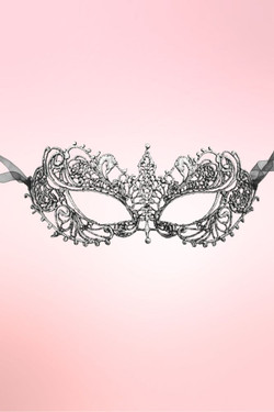 Natalie Silver Lace Mask. Natalie Silver Lace Mask.