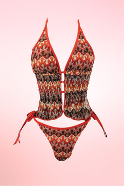 Moana Orange Tankini Two Piece Swimsuit