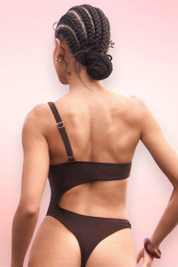 Hydra Brown Monokini One Piece Swimsuit
