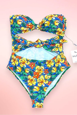 floral print One Piece Swimsuit.