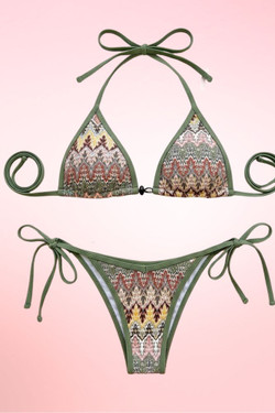 Caicos Chevron Pattern Two Piece Bikini.