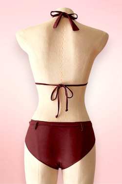Santorini Brown Halter Two Piece Swimsuit