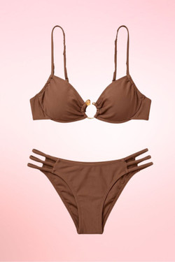 Siquijor Brown Two Piece Swimsuit