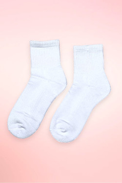 white crew socks.