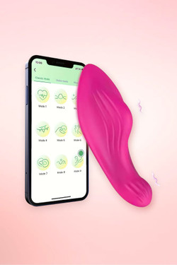 Wearable panty vibrator app controlled.