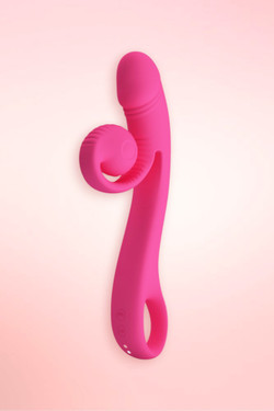 Jeff Pink Curved USB Charging Snail Rabbit Vibrator