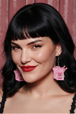 Eat Me Out Statement Acrylic Earrings