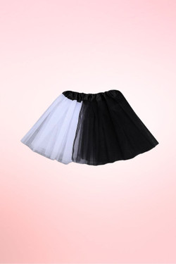 Black and White Petticoat Tulle Tutu Skirt