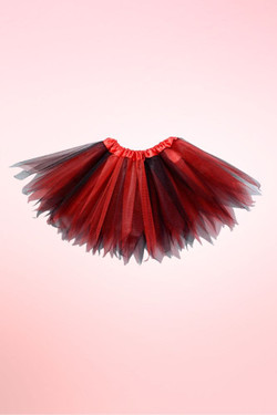Red Black 2 Tone Petticoat Tulle Tutu Skirt