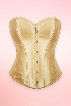 Lucy Sweetheart Champagne Gold Satin Corset Top