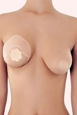 Before and After effect with Breast Lift Tape