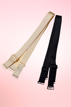 Beige and Black Bra Straps. Beige and Black Bra Straps.