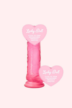 7 inch Pink Realistic Jelly Dildo Suction Base Dong